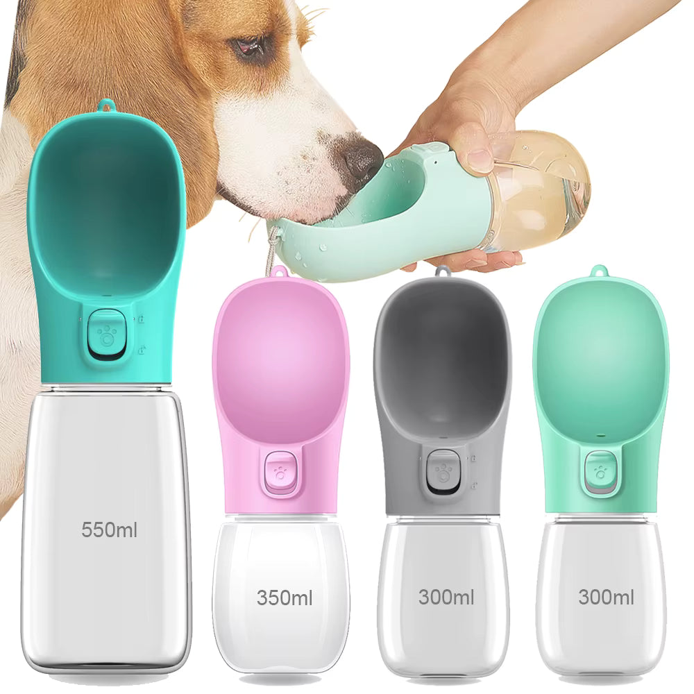 Wattabark Travel Dog Water Bottle — One-Handed Hydration for Hot Walks